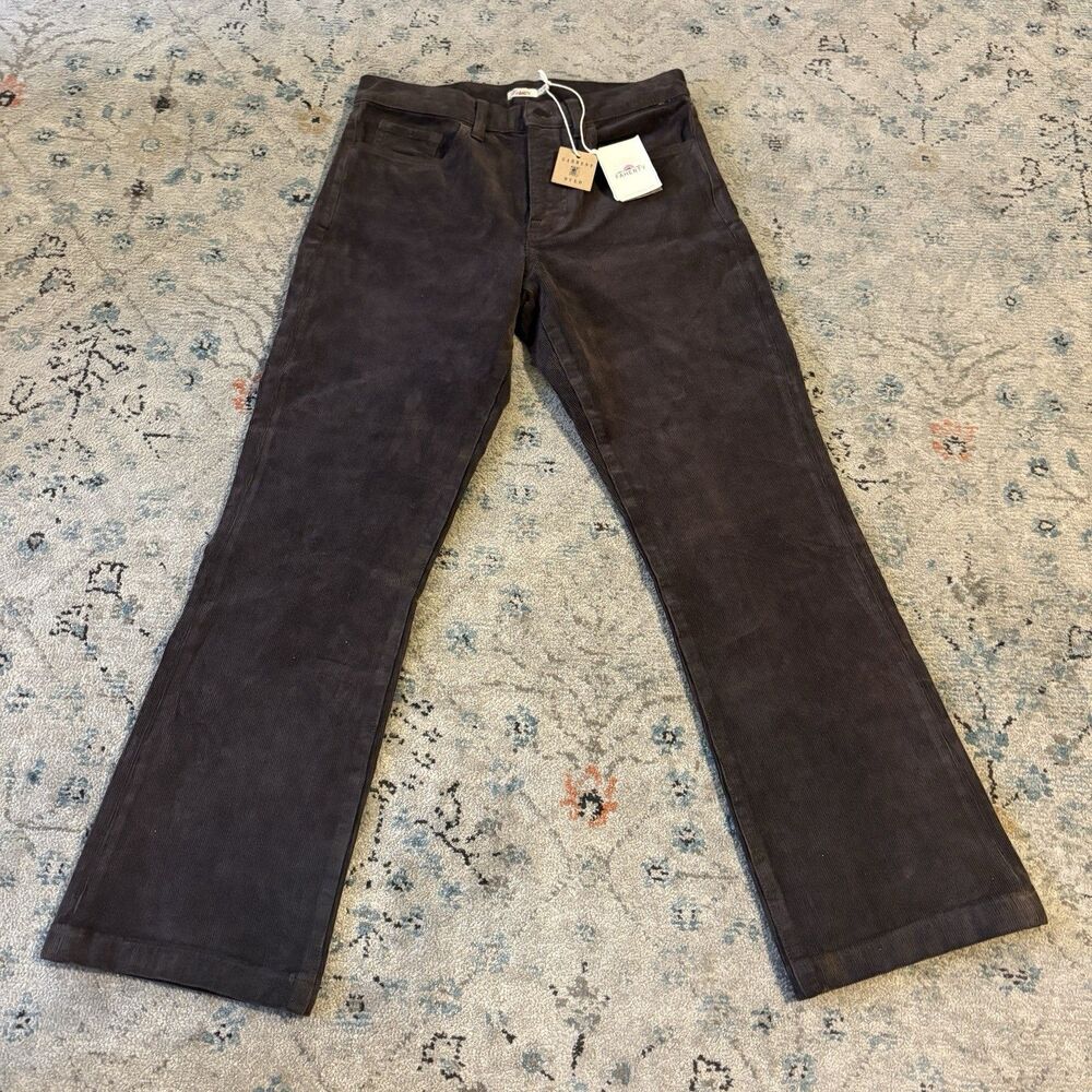 NWT Faherty Women's Corduroy Soft Stretch Cord Flare Pant Espresso Size 26